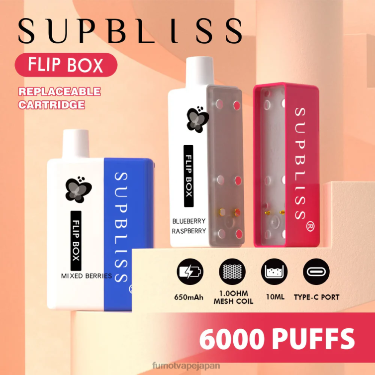 Fumot discount code - ボックス 6000 交換可能 VAPE キット - 10ml (1 個) フレッシュミント Fumot Supbliss Flip 802NF335