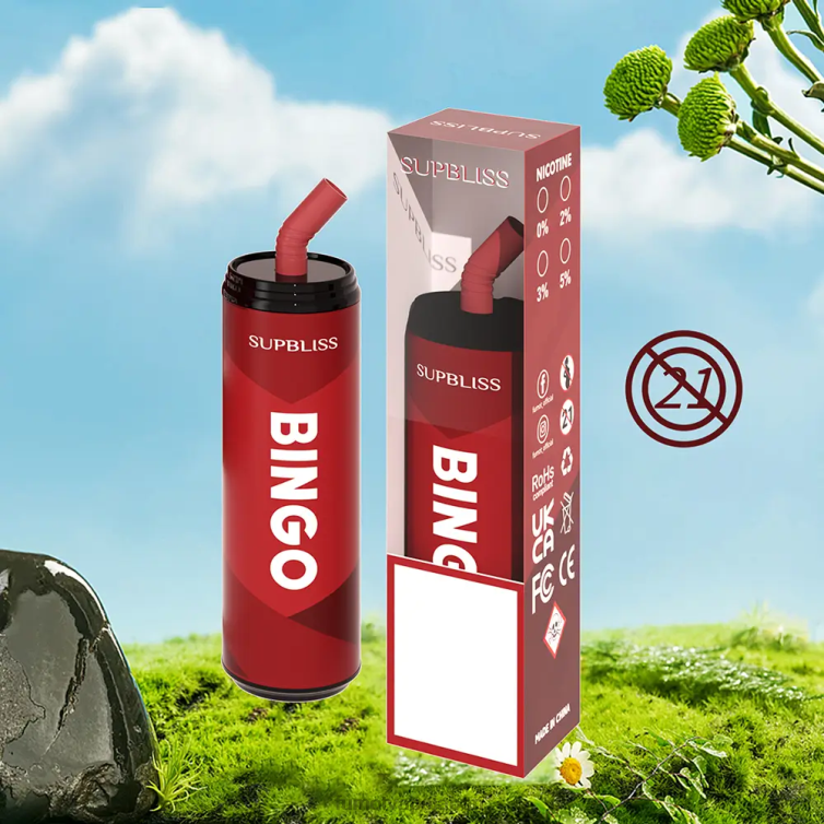 Fumot discount code - 9000 使い捨て VAPE ペン (1 本) - 18ml ブルーベリー ラズベリー Fumot Supbliss Bingo 802NF465