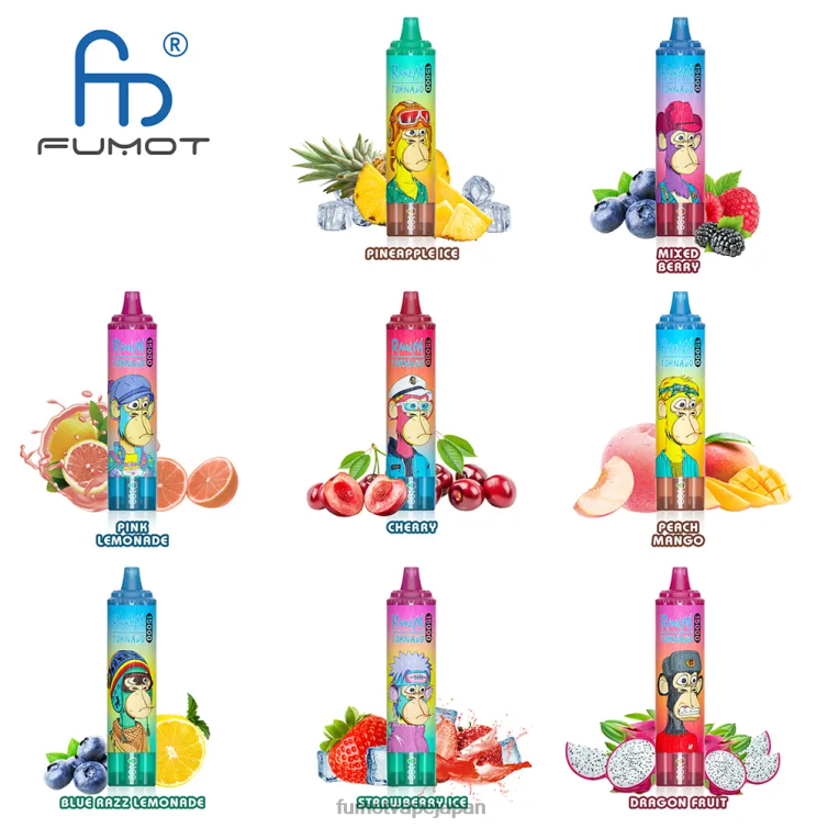 Fumot flavours - 15000 使い捨てベイプ - 25ml (1 個) ミスターブルー Fumot Tornado 802NF177