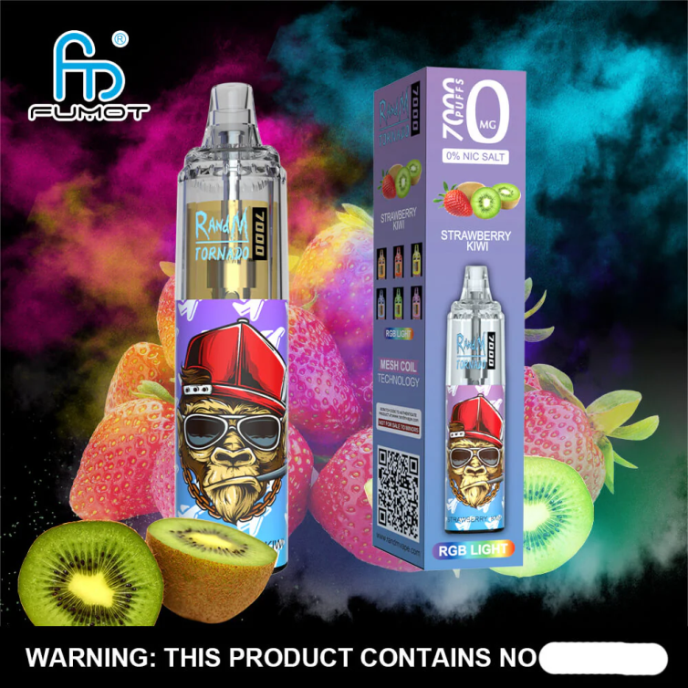 Fumot vape Japan - 0% 7000 14ml 使い捨て VAPE ペン (1 本) 豊かな氷 Fumot Tornado 802NF522